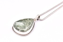 Plata de Ley Seraphinite Hecho a Mano Mujer Bonito Original Collar con C... - £44.67 GBP