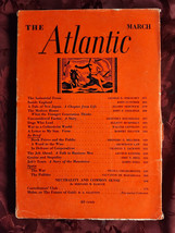 ATLANTIC March 1937 John Gunther Geoffrey Household Walter Lippmann James Still - £12.69 GBP