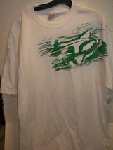Fox Men's White Fox Face Green Striped T Tee Shirt New $29 - $17.99