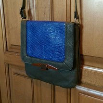 Cosmopolitan Shoulder Bag / Purse Dark Grey and Blue - $14.99