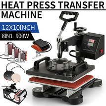8 in 1 Heat Press Machine Digital Transfer Sublimation T-Shirt /Mug /Hat Plate - £201.44 GBP