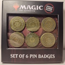 Magic The Gathering Mana Symbols Pin Set Of 6 Limited Edition MTG Badges - $29.02