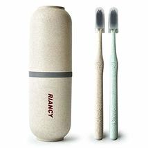 Golandstar 3pcs Set Toothbrush Case Holder Container Wheat Straw Travel Toothbru - £11.72 GBP