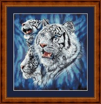 WHITE TIGERS (2) - pdf x stitch chart. Original Artwork © Steven Michael Gardner - £9.43 GBP