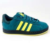 Adidas Originals Campus ST Green Yellow Mens Retro Leather Sneakers 078838 - £70.29 GBP
