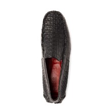 Remo Genuine Caiman Slip On Driving Loafers Black image 4
