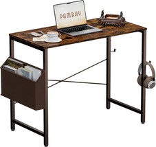 Pamray 32 Inch Computer Desk Small Spaces Desk With Storage Bag For Bedroom - $64.99