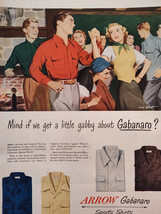 1950 Original Esquire Ads ARROW Gabanaro Shirts Lord Calvert James Harley Nash - £8.49 GBP