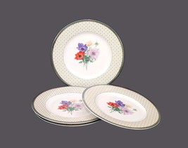 Four Mikasa Poppy Memory Y4002 salad plates. Optima line made in Thailand. - £61.93 GBP