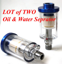 Lot of 2 Oil &amp; Water Air In Line Separator Filter Trap For Air Spraying Job - £10.06 GBP