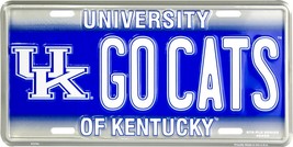 NCAA University of Kentucky GO CATS Metal Car License Plate Sign - £5.44 GBP