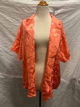 Vintage Peach Appointments ButtonUp DressShirt, 12, 100% Silk, Made in Hong Kong - £27.45 GBP