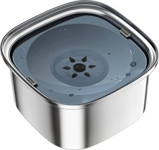 Pet Stainless Steel Water Bowl Large Capacity Floating 3L - $708.31 MXN