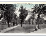Park Square Hutchinsonn Minnesota MN Linen Postcard H24 - $2.92
