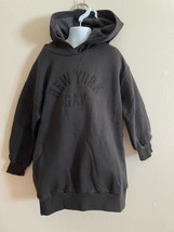 Girl's Gap Dress Hoodie Long Sleeve Black Size 6-7 Nwt - $21.38