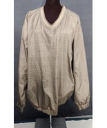 PGA Tour Windbreaker Men XL Tan Plaid Lined Long Sleeve Pullover Golf Go... - $34.10 CAD