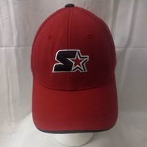Vintage Starter Hat Adjustable Cap  Classic Logo Red Black Wool Blend Ho... - £17.32 GBP