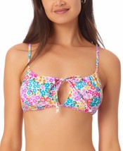 MSRP $20 California Waves Juniors Printed Keyhole Bikini Top White Size XS - $3.96