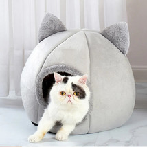 Pet Tent Cave Bed for Cats Small Dogs Self-Warming Cat Tent Bed Cat Hut Comforta - £23.52 GBP+