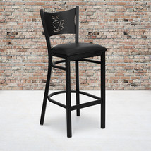 Black Coffee Stool-Black Seat XU-DG-60114-COF-BAR-BLKV-GG - £110.25 GBP