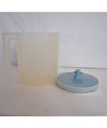 VTG Tupperware 1.75 QT Sheer Pitcher with Blue Push Button Lid 1575-7 - $376.98 MXN