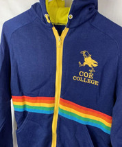 Vintage Coe College Track Jacket Hood Kohawks Iowa USA 70s 80s Team Men’s Small - £48.10 GBP