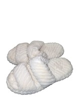 ASOS DESIGN Zhuji Double Strap Cream Slide Slippers Size Large 9-10 - £13.36 GBP