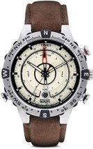 Timex - T2N721 - Quartz Compass Tide Temperature Silver Case Brown Strap... - £204.41 GBP