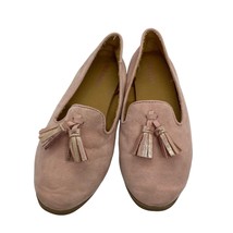 Old Navy Dusty Pink Faux Suede Tassle Ballet Flat Shoes Girls Sz 13 - $9.60