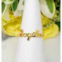 Sagittarius Zodiac Scripted Stacking Layering Ring - £11.87 GBP