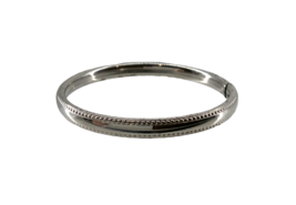 Vintage 50s Sterling Silver 925 Baby Infant Kid Small Size Tube Bangle B... - $44.55