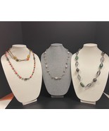 4 “Night Out” Station Bead and Chain Vintage Necklaces - $665.24 MXN