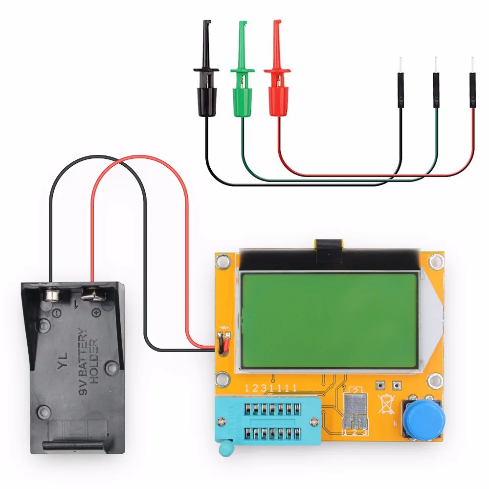  transistor tester resistor capacitor tester diode inductance multimeter with test hook thumb200