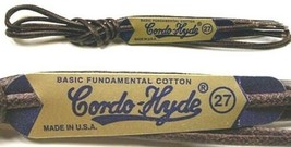Cordo-Hyde 27&quot; BROWN Thin Dress LACES Waxed Round 3 4 eyelet dress golf ... - $18.03