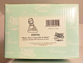 Precious Moments By Enesco 488046 &quot;Mom, You&#39;ve Given Me So Much&quot; 1998 - Box Only - £3.90 GBP