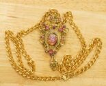 Vintage Costume Jewelry Sarah Coventry Contessa Victorian Faux Opal Pend... - $38.60