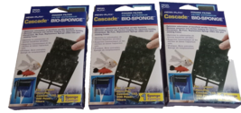 Penn Plax Cascade 150&amp;200 Bio Sponge Fish Tank Filter Replacement Pad   Lot of 3 - £9.69 GBP