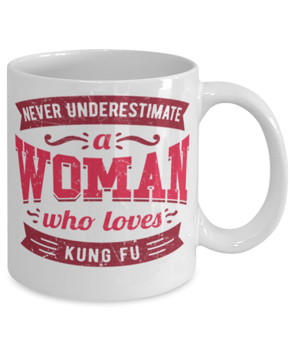 Never Underestimate a Woman Who Loves Kung Fu Mug Great saying gift for her  Item image 2