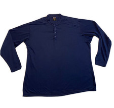 Patagonia Capilene Henley Snap Long Sleeve T-Shirt Mens XL Navy Blue - £18.95 GBP