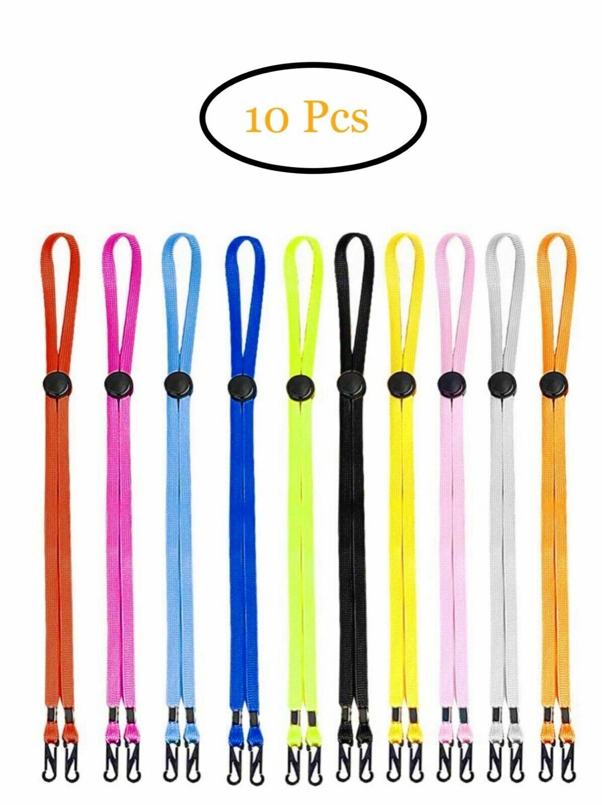 10PCS Face Mask Cotton Lanyard Neck Chain Strap, Holder Strap Ear Saver ... - $8.99