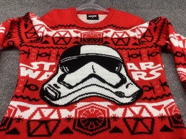 Star Wars Sweater Men’s Small STORMTROOPER Knit Christmas Red Geek Ugly - £13.17 GBP