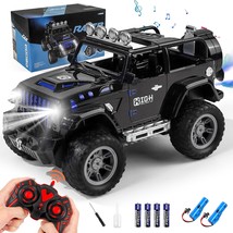 Remote Control Jeep With Spray &amp; Music, Multifunctional Kids Rc Car Toys... - £51.19 GBP