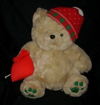 15&quot; Vintage Chosun Christmas Trees On Foot Teddy Bear Stuffed Animal Plush Toy - £29.61 GBP