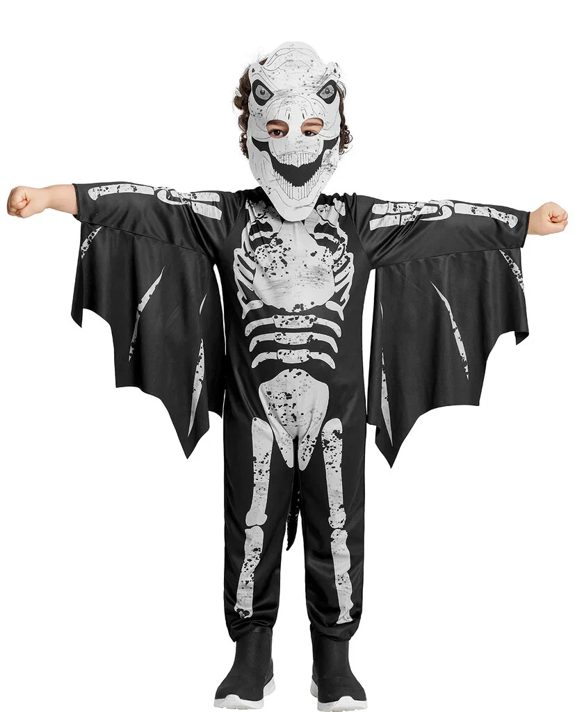 3-4y Dinosaur Skeleton Halloween Kids Bone 3D Print Halloween Costume Bo... - €17,05 EUR