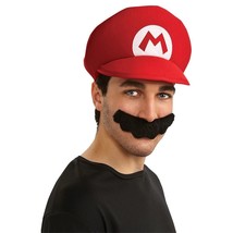 Mario Costume Kit Adult Super Mario Brothers Bros Hat Halloween Fancy Dress - £24.77 GBP