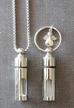 X Pendent Necklace Urn,Stainless Cremation Jewelry,Keepsake Urn,Cremation - £13.55 GBP