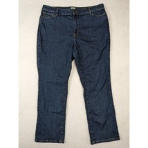 LL Bean Classic Fit Womens Jeans Size 18W Reg Cotton Blend Blue - £16.59 GBP