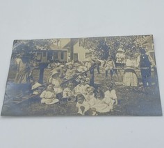 RPPC Antique Postcard Church Reunion Easter Best Children Family 1904-1920 - £10.23 GBP