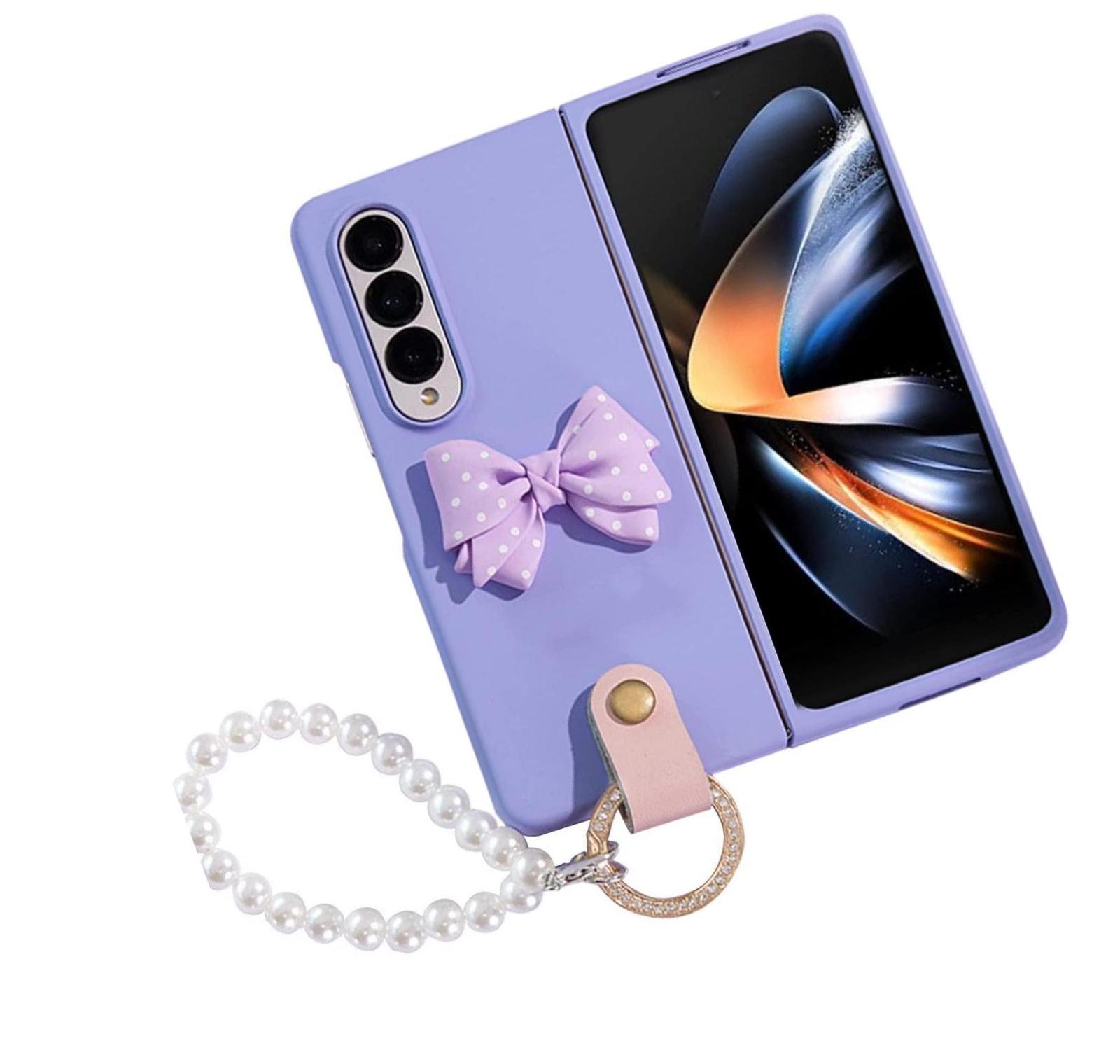Galaxy Z Fold 4 Case Cute Z Fold 4 Case with Strap Ring for