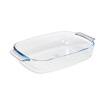 Pyrex Borosilicate Glass Rectangular Roaster with Easy Grip Handles, 30x... - $38.00